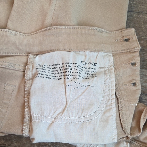 Joe's The Charlie Jeans Tan High Rise Slim Fit Womens Size 26" (XS Or 4-6) - Picture 12 of 12